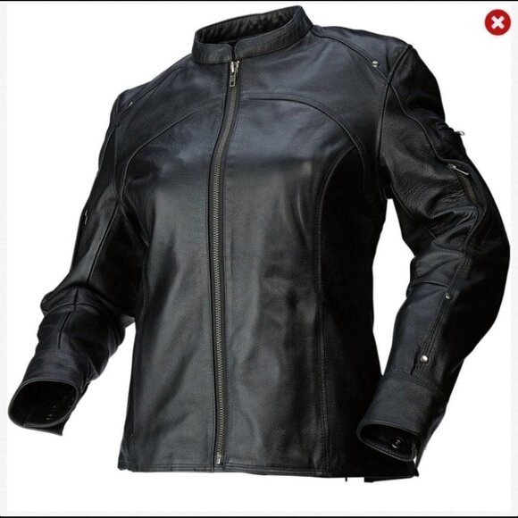 ❤️ NWT Z-1R 243 Leather Moto Jacket Black Zip Out Liner Motorcycle - Picture 2 of 16